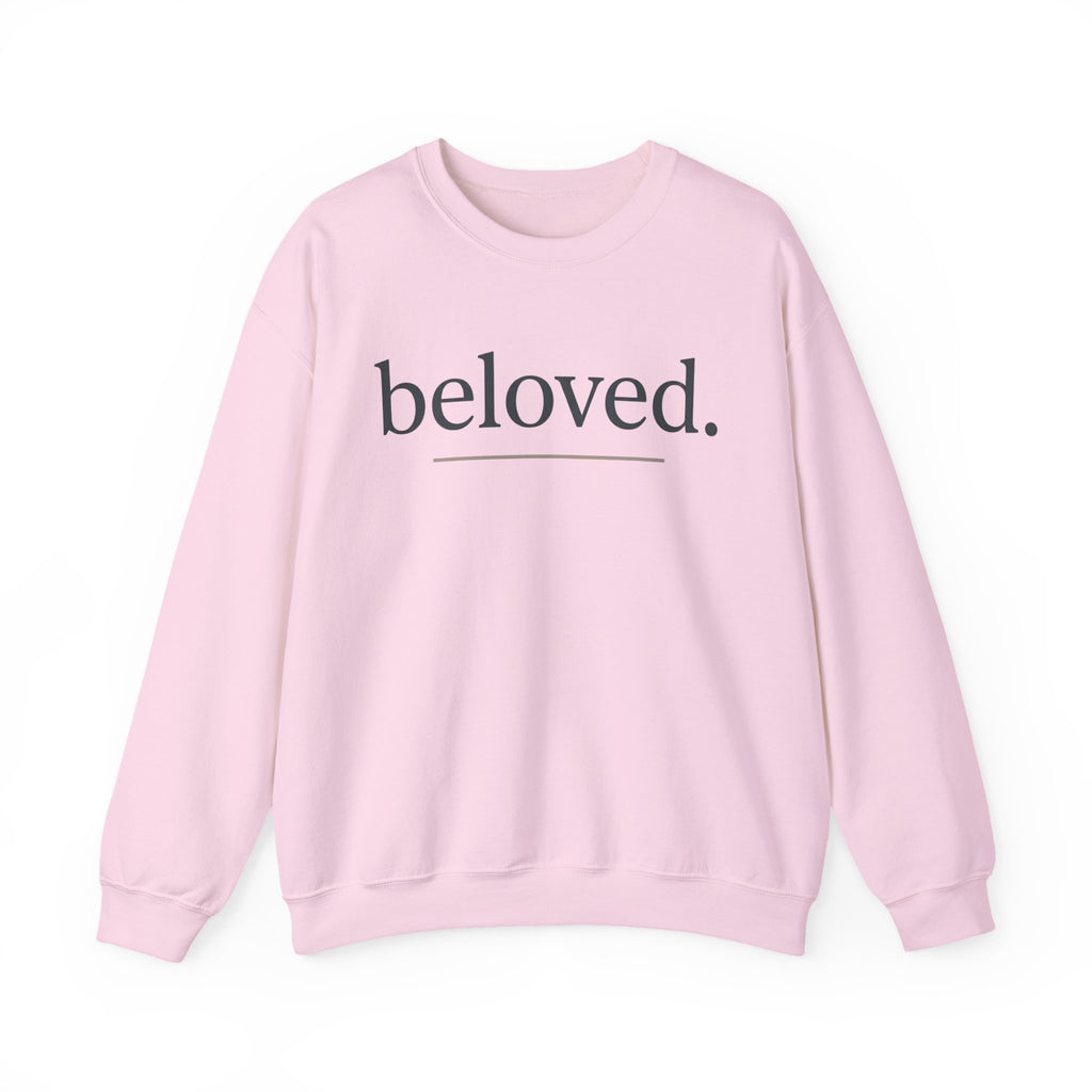 Beloved Crewneck Sweatshirt — Minimal Comfort Pullover with “beloved.” Script