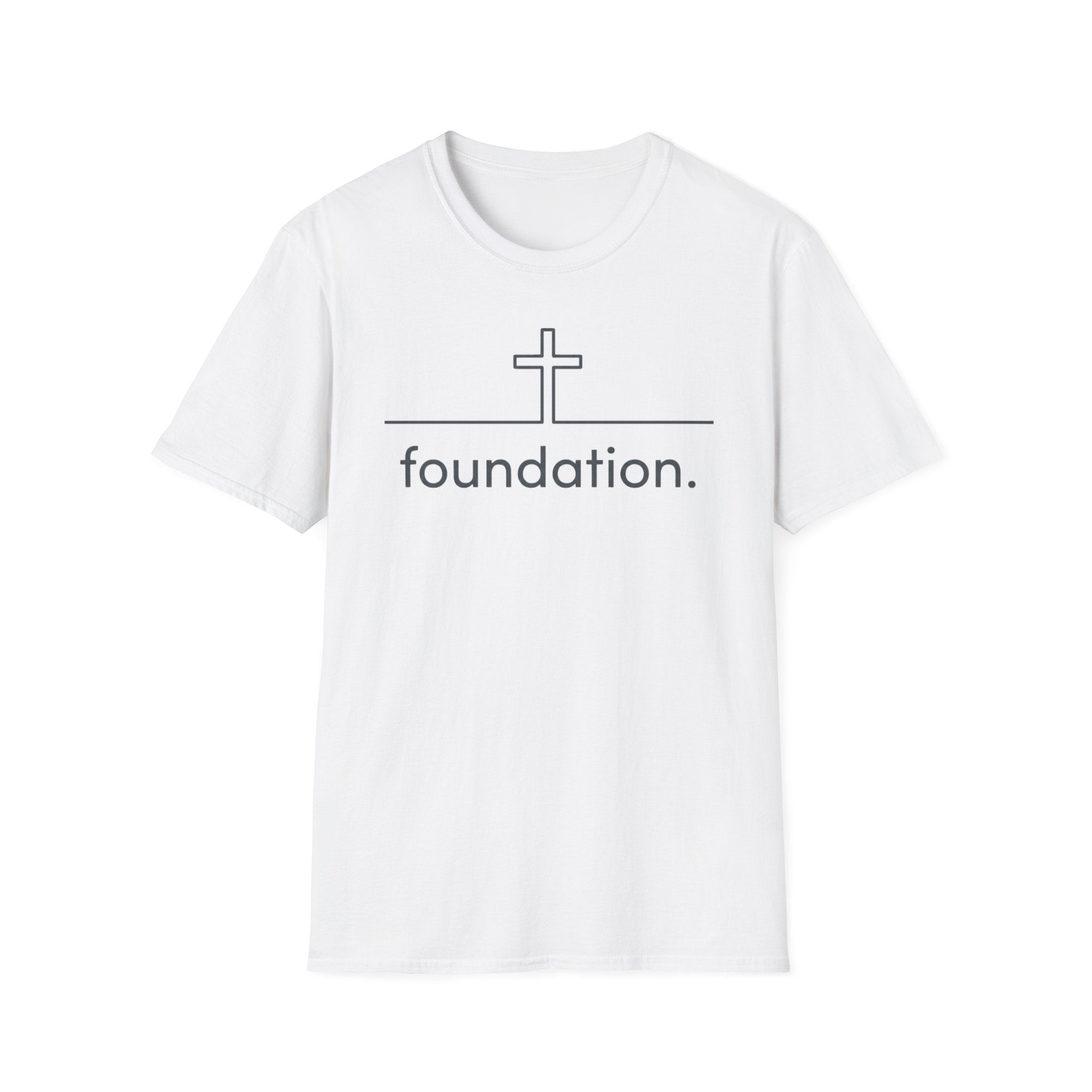 Foundation Cross T-Shirt — Minimal Christian Faith Tee