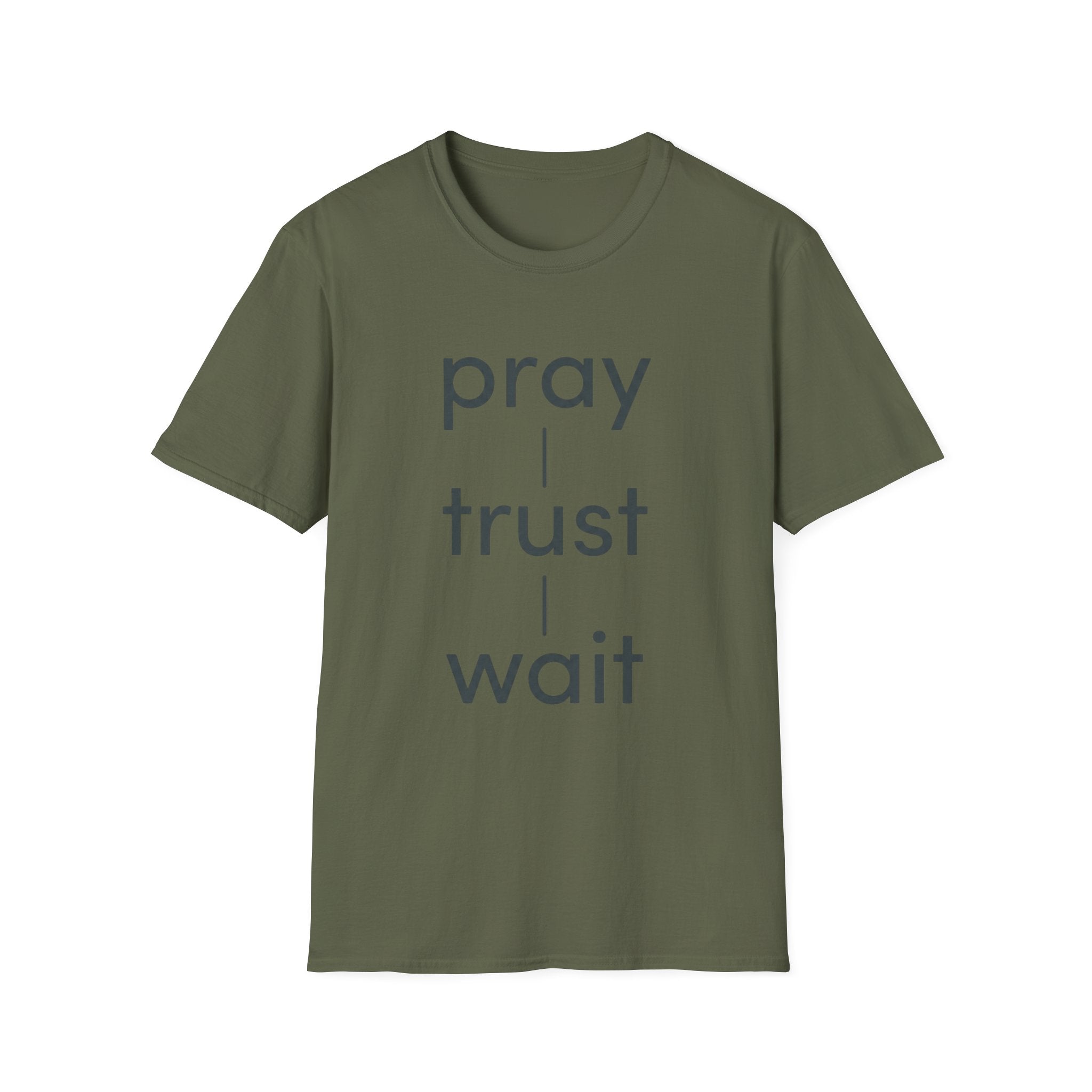 Pray Trust Wait T-Shirt — Inspirational Faith Tee