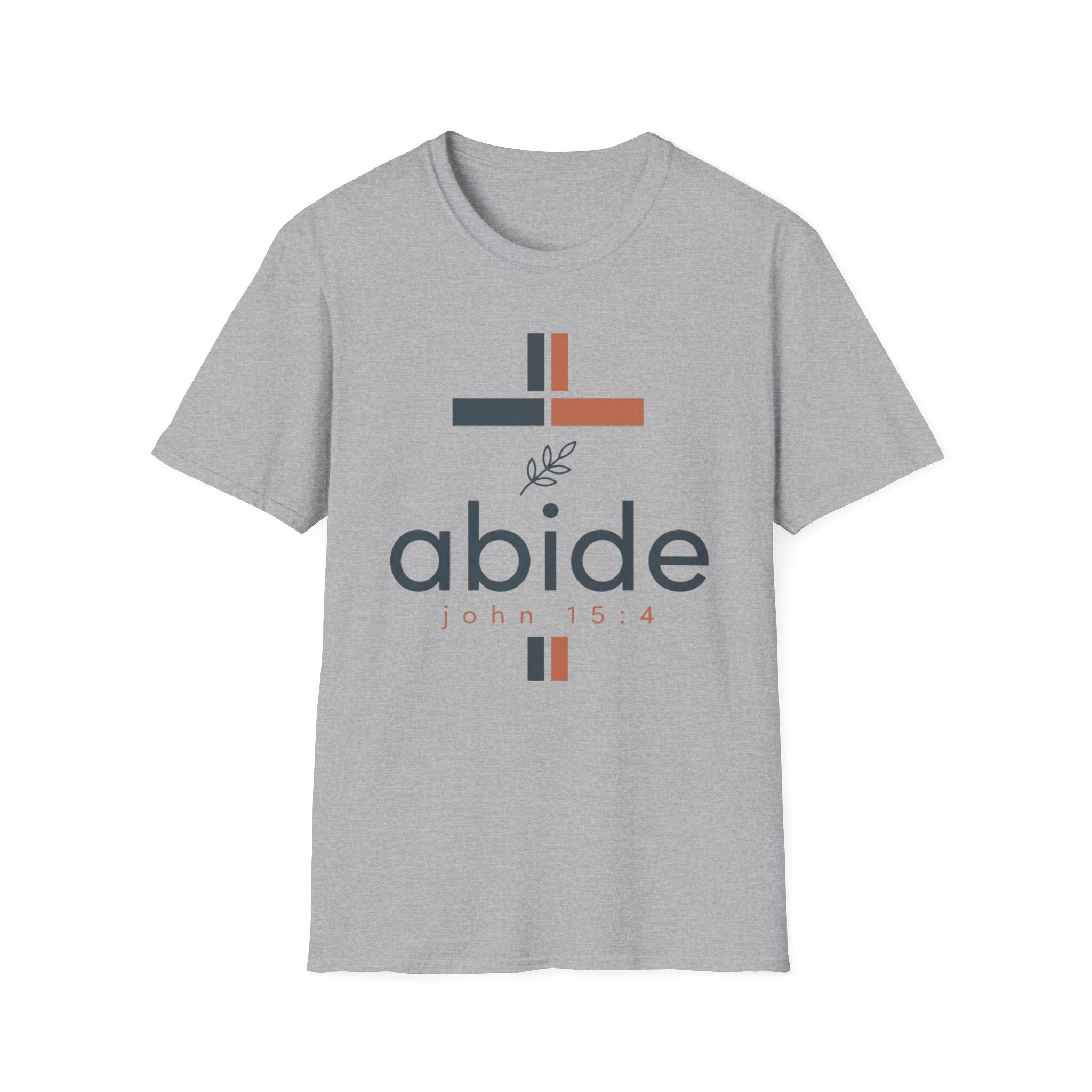 Abide T-Shirt — Christian John 15:4 Faith Tee