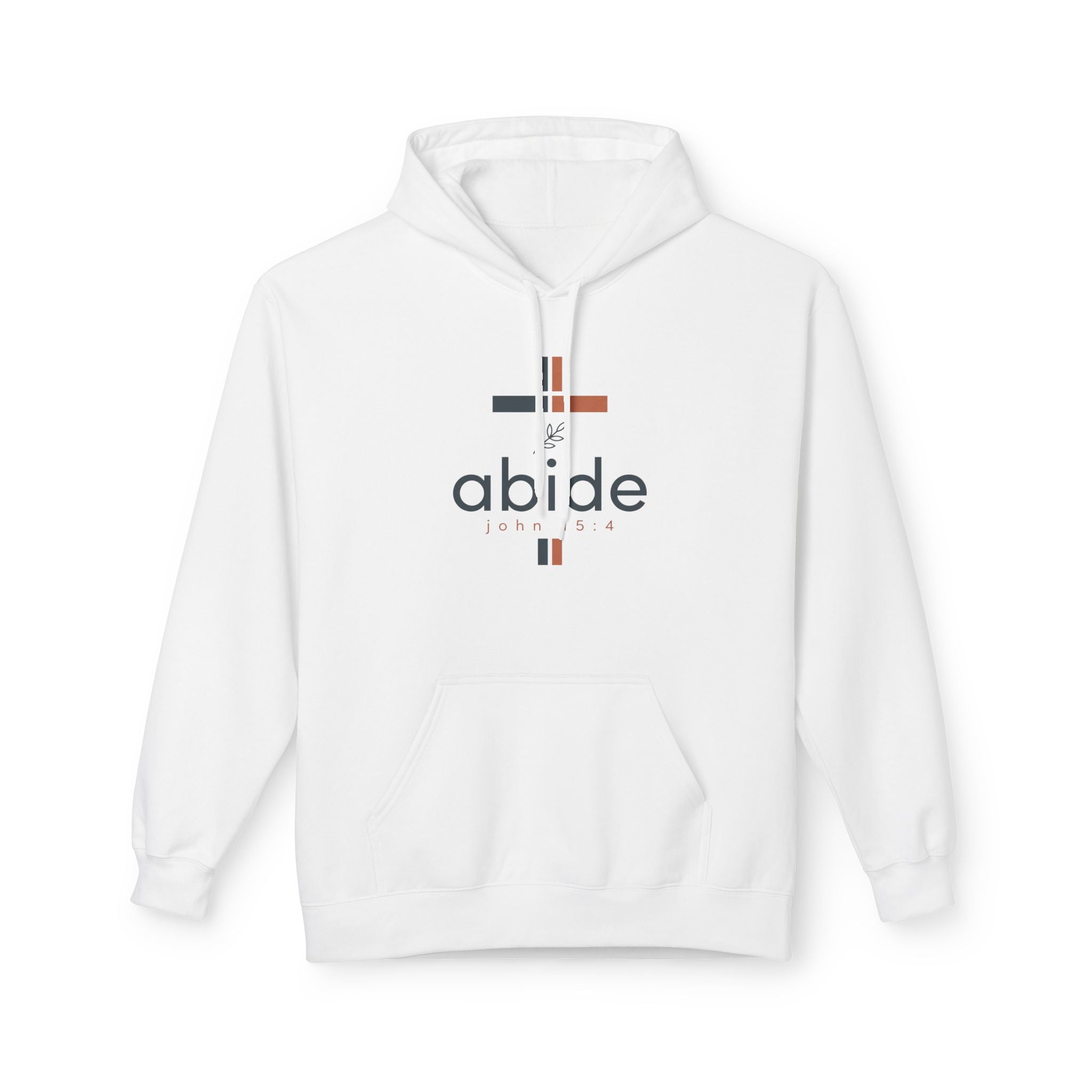 Abide Cross Hoodie – Minimal Faith Graphic Pullover