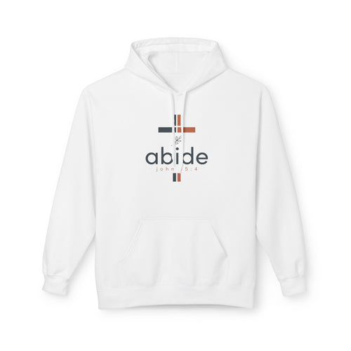 Abide Cross Hoodie – Minimal Faith Graphic Pullover