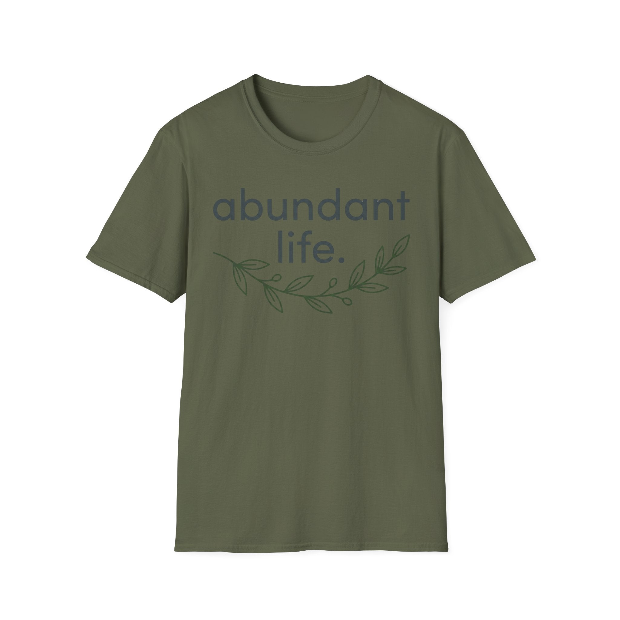 Abundant Life T-Shirt — Minimal Script Floral Tee