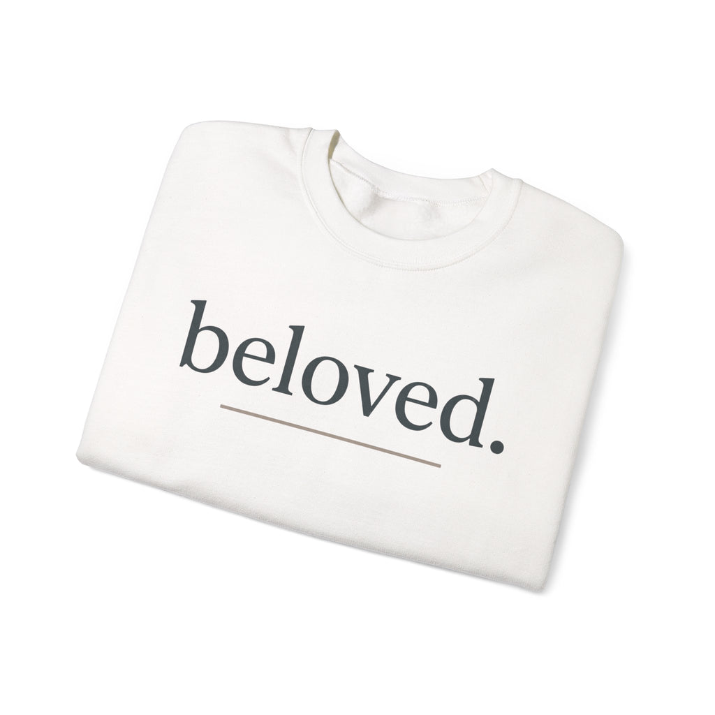 Beloved Crewneck Sweatshirt — Minimal Comfort Pullover with “beloved.” Script