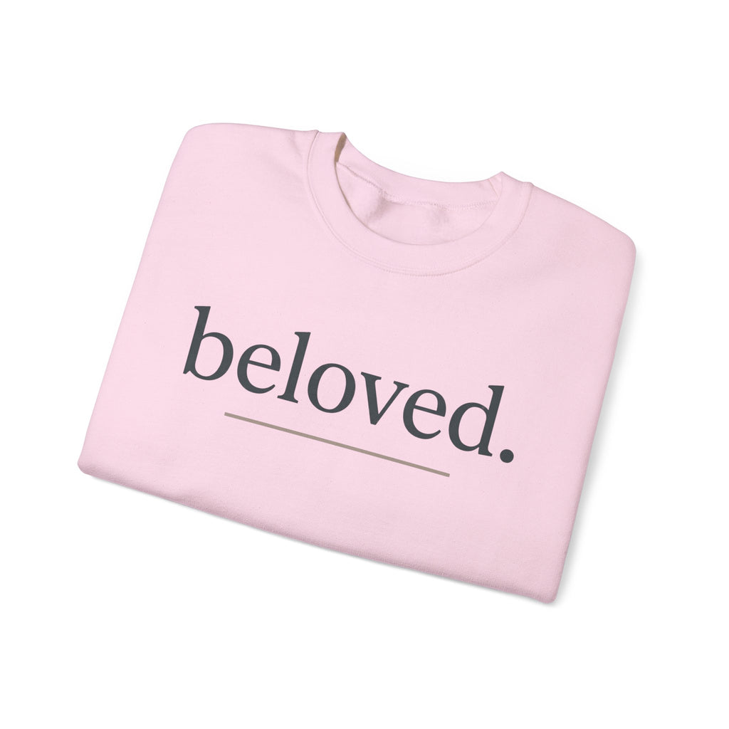 Beloved Crewneck Sweatshirt — Minimal Comfort Pullover with “beloved.” Script