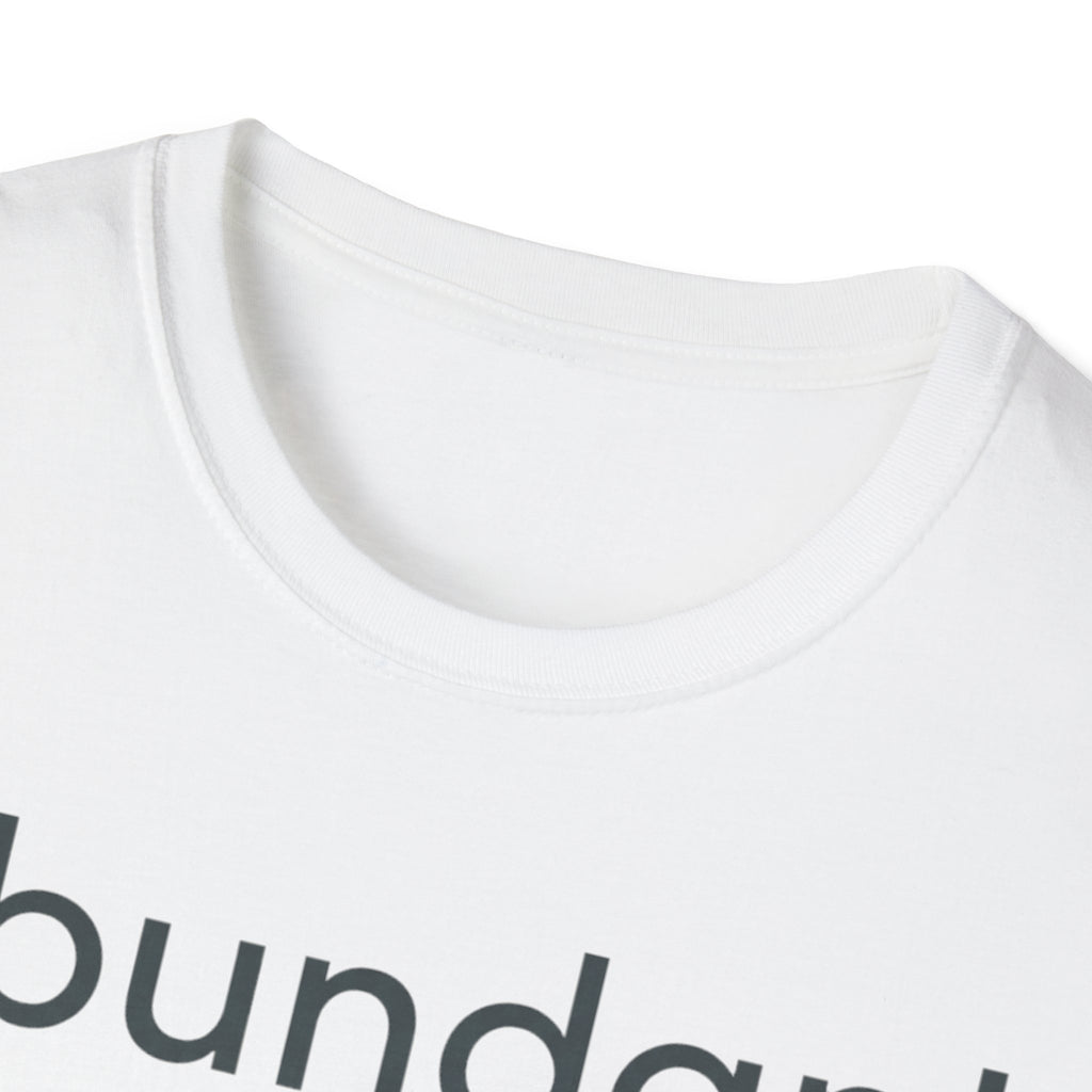 Abundant Life T-Shirt — Minimal Script Floral Tee