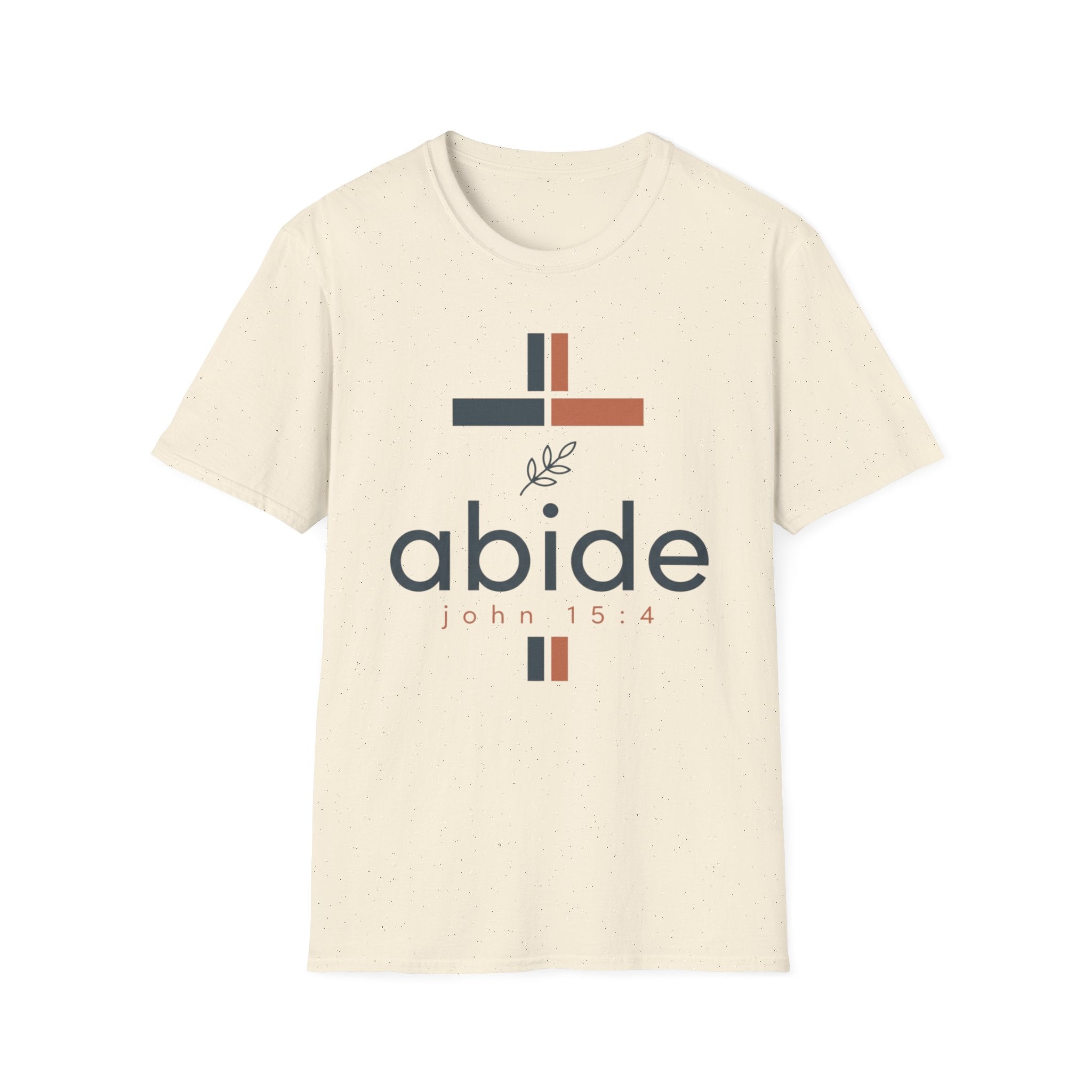 Abide T-Shirt — Christian John 15:4 Faith Tee