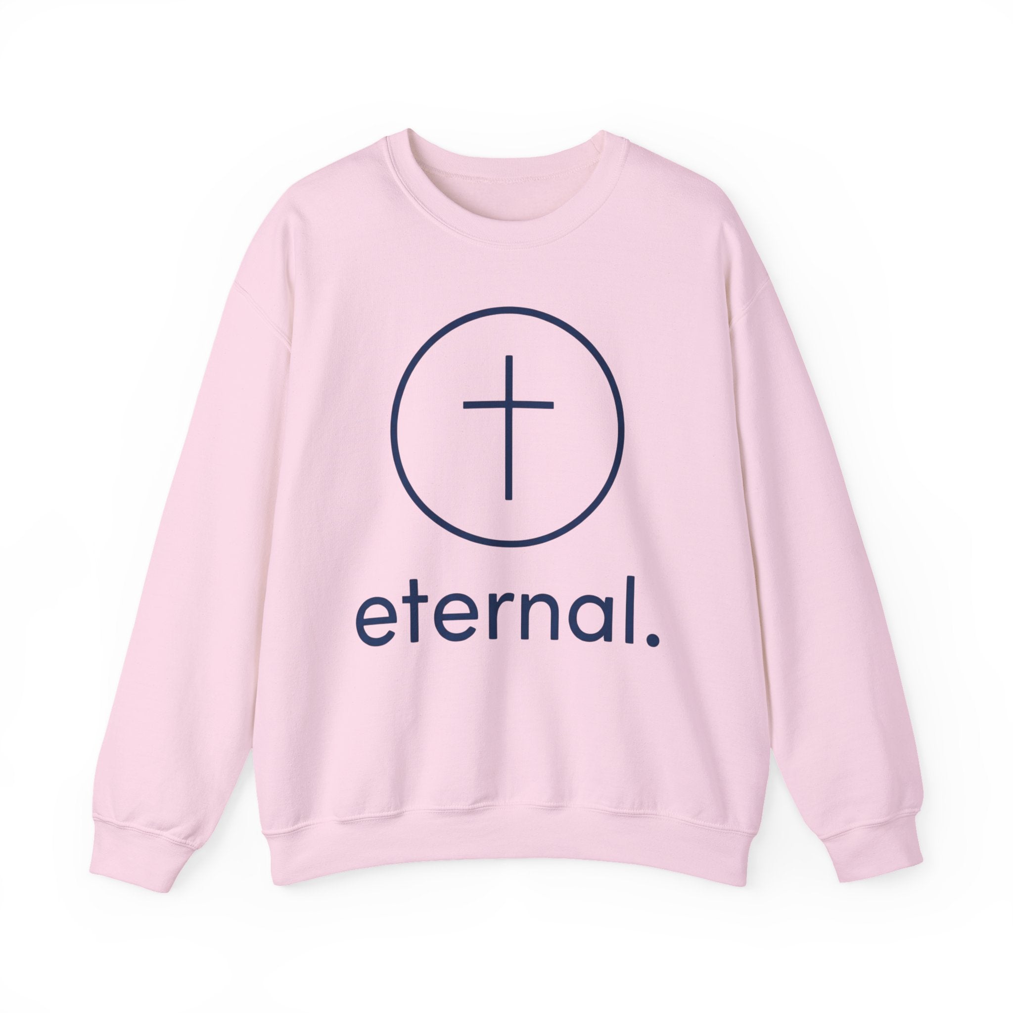 Eternal Cross Crewneck Sweatshirt — Minimal Christian Faith Pullover