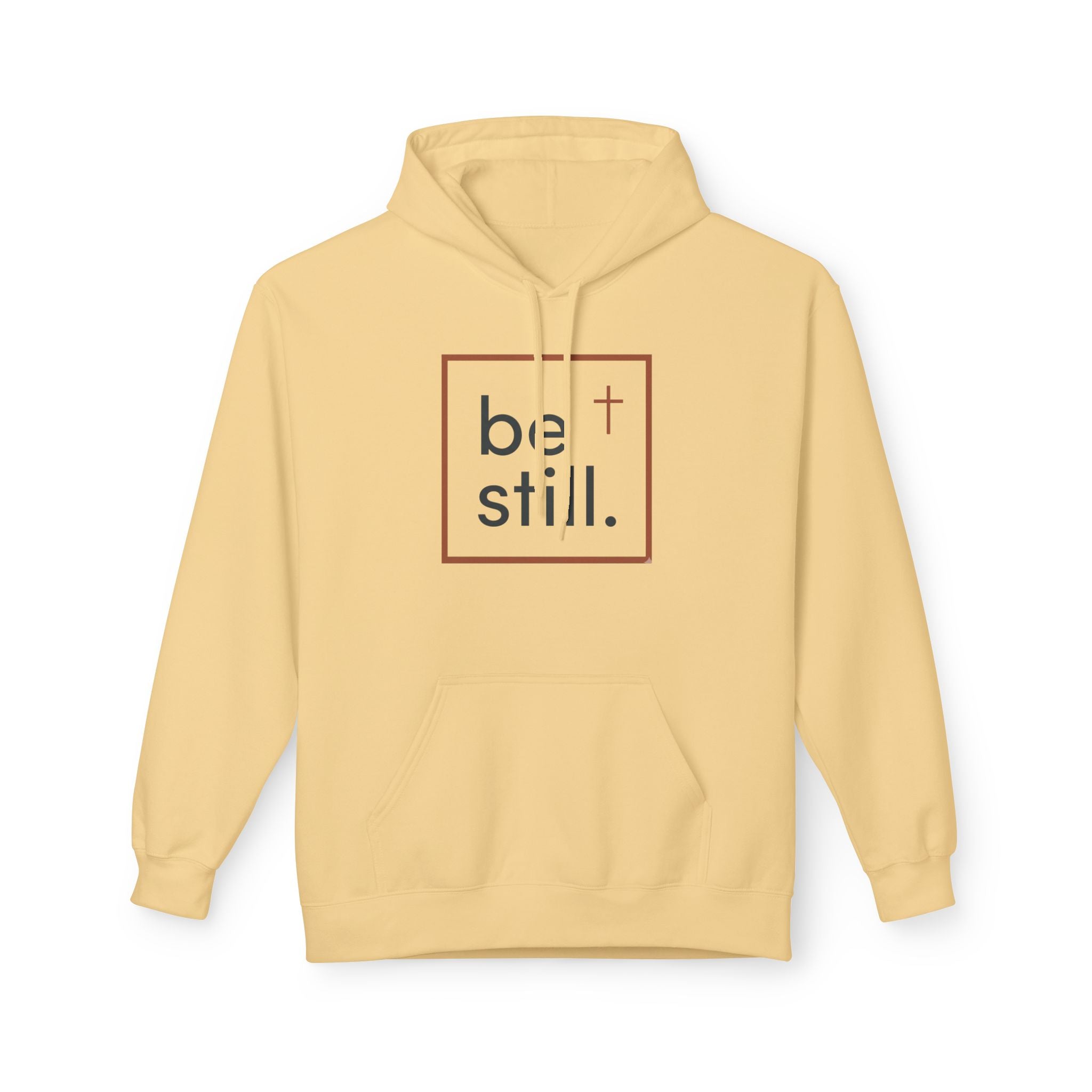 Be Still Christian Hoodie — Minimal Cross Faith Hoodie